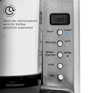 Filterkaffeemaschine Art Schwarz - Grau - Metall - Kunststoff - 30 x 30 x 30 cm