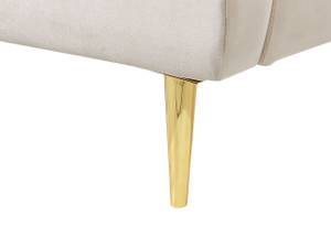 Lit double FORBACH Beige - Doré - Largeur : 174 cm