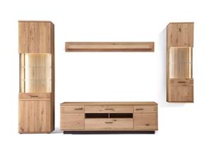 Wohnwand Santos 21 (4-teilig) mit LED Braun - Holzart/Dekor - Holz teilmassiv - 305 x 208 x 50 cm