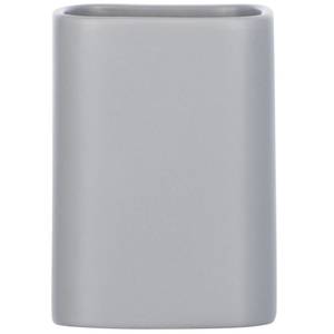 Behälter für Zahnbürsten und Zahnpasta Grau - Keramik - 7 x 9 x 7 cm