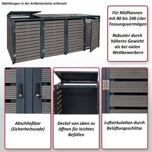 Mülltonnenverkleidung K14 (4er) Anthrazit