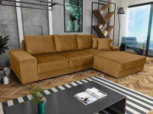 Ecksofa Eckcouch Couch L Form Breese Gold - Ecke davorstehend rechts