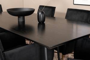 Essgruppe Pippi 9 (7-teilig) Schwarz - Massivholz - 90 x 75 x 190 cm