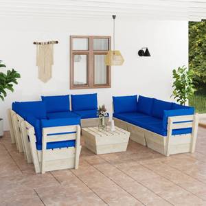 Garten-Lounge-Set (9-teilig) 3016490-22 Blau