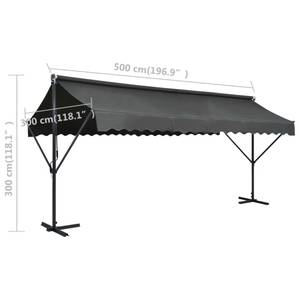 Auvent 3000211 Anthracite - Profondeur : 500 cm