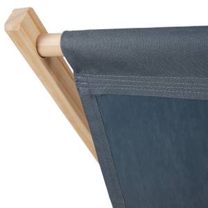 Liegestuhl Holz klappbar Braun - Grau - Holzwerkstoff - Textil - 56 x 82 x 94 cm