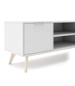 TV-Schrank Campus Weiß - Holzwerkstoff - 40 x 53 x 140 cm