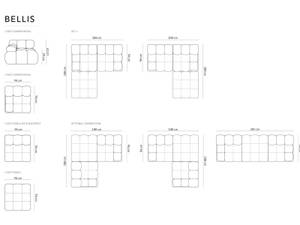 modulares Sofa BELLIS 3 Sitzplätze Braun