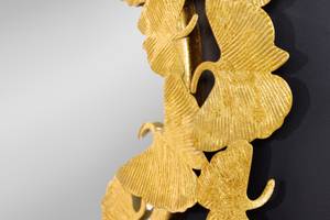 Wandspiegel GINKGO LEAFS L Gold - Silber - Glas - Metall - 68 x 68 x 3 cm