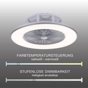 LED Deckenlampe Ventilator AIR Weiß - Metall - Kunststoff - 56 x 19 x 56 cm