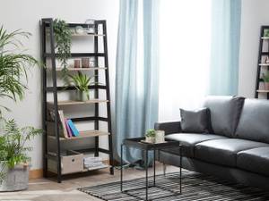 Bücherregal CROYDON Schwarz - Braun - Holzwerkstoff - 64 x 163 x 34 cm