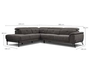 Ecksofa Avena 5-Sitzer Dunkelbraun