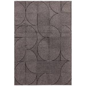 Tapis tissé plat moderne WIRE Anthracite - 160 x 230 cm