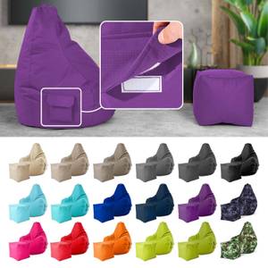 Gaming Sitzsack + Hocker "Cozy+Cube" Violett