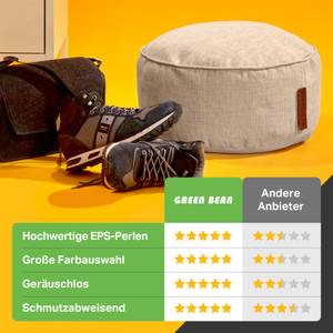 Set Indoor Sitzsack "Home Linen“+Hocker Beige