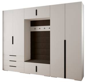 Garderobe Inova 1 Z14 Schwarz - Braun - Weiß - Schwarz