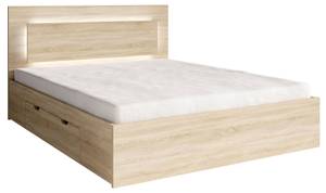 Doppelbett FINO Braun - Breite: 166 cm - Mit Lattenrost