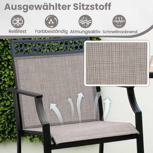 Gartenstühle ZB33852-4 (2er Set) Braun