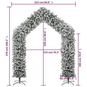 Weihnachtsgirlande 3014069 Grün - Weiß - Höhe: 270 cm