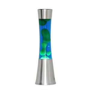 Lampe à Lave Magma SANDRO Bleu - Gris - Vert - Argenté - Verre - Métal - 11 x 39 x 11 cm