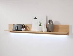 Wohnzimmer Senta 31 (6-teilig) mit LED Braun - Holzart/Dekor - Holz teilmassiv - 461 x 209 x 51 cm