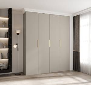 Drehtürenschrank Como 4 Beige - Gold - 200 x 50 cm