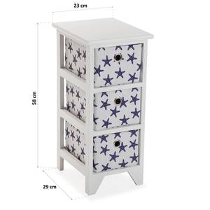 Möbel für das Bad Starfish Blau - Massivholz - 29 x 58 x 23 cm