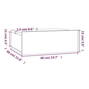 Nachttisch (2er Set) 298766-2 Eiche Grau Dekor - Anzahl Teile im Set: 2