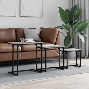 Couchtische 3er Set D148 Grau - Holzwerkstoff - 35 x 53 x 51 cm