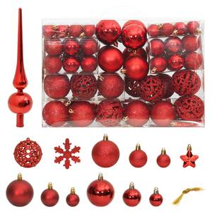 Boules de noël (111 pièces) 3030307 Rouge