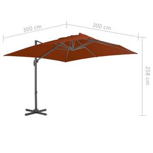 Parasol en porte-à-faux 3007813 Brun rouge