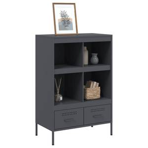 Highboard DE7336 Grau - Metall - 39 x 102 x 68 cm