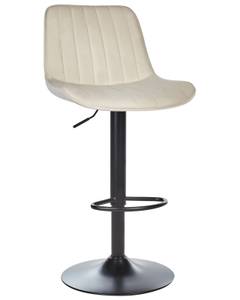 Tabouret rotatif DUBROVNIK Beige - Noir - Crème - Textile