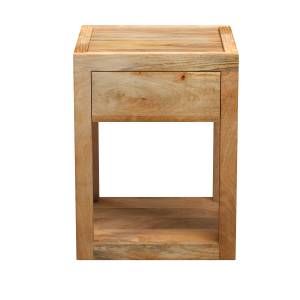 Table de chevet Jakarta Marron - Bois massif - 38 x 50 x 38 cm