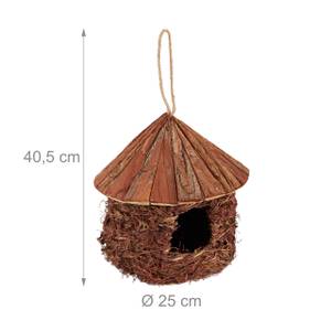 Nid d'oiseaux en paille Marron - Bois manufacturé - Rotin - 25 x 41 x 25 cm