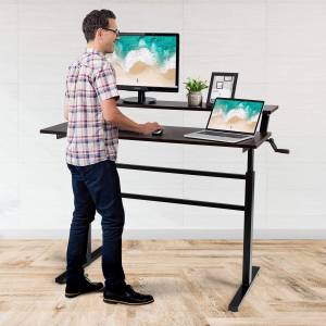 Schreibtisch Stehtisch Braun - Holzwerkstoff - 60 x 126 x 120 cm