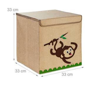 Aufbewahrungsbox für Kinder Beige - Braun - Grün