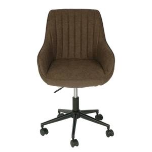 Bürostuhl J62 mit Armlehne Braun - Metall - Textil - 58 x 87 x 58 cm