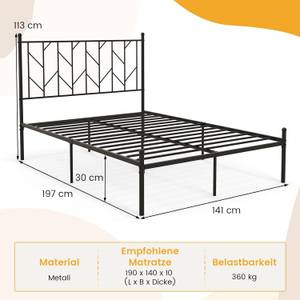 Metallbett HU10505 Schwarz