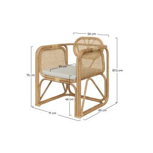 Fauteuil Navahino Marron - Rotin - 71 x 87 x 65 cm