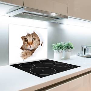 Schneidebrett Die Katze Beige - Glas - 52 x 1 x 60 cm