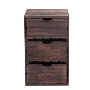 Commode C62 Marron - En partie en bois massif - 32 x 53 x 26 cm