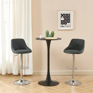 Lot de 2 tabourets de bar MATT Noir