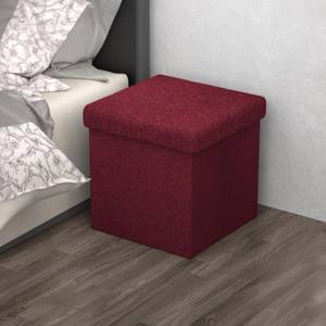 Sitzhocker Sitzwürfel Fußhocker Hocker Rot - Textil - 30 x 30 x 30 cm