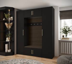 Garderobe Inova 3 Z13 Schwarz - Braun - Gold - Gold