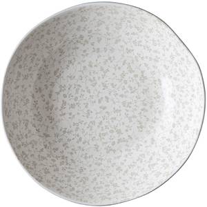 Schale 26 cm Blumendekor Weiß - Keramik - Stein - 26 x 8 x 26 cm