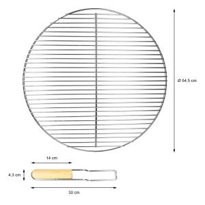 Runder Edelstahl Grillrost Ø 54.5 cm 55 x 55 cm