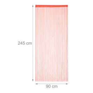 3x Rideau de fil rouge Largeur : 90 cm