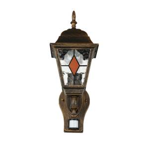 Lampe murale d'extérieur SALZBURG Cuivre - Gris métallisé - Vert - Argenté / Gris - Gris argenté - 15 x 37 x 20 cm