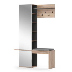 Garderobe Adeline Braun - Holzwerkstoff - 120 x 190 x 40 cm